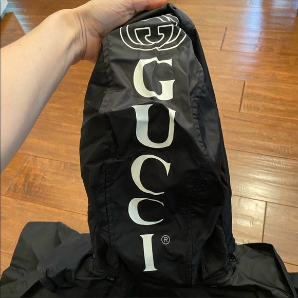 Gucci Black Windbreaker Rain Jacket Poncho One Size - Picture 7 of 16